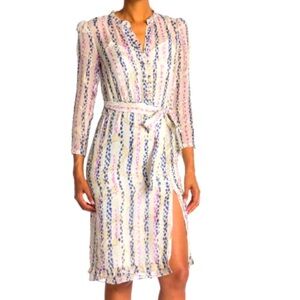 Reiss Multicolor Striped Midi Dress